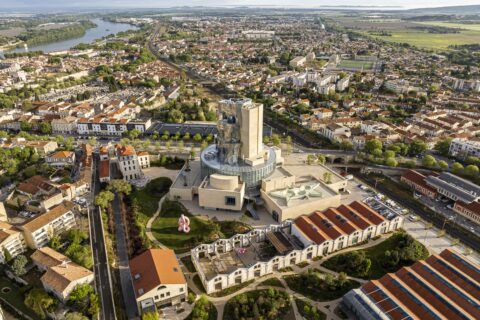Vue aérienne du Parc des Atelier Luma Arles. Photo : Adrian Deweerdt.