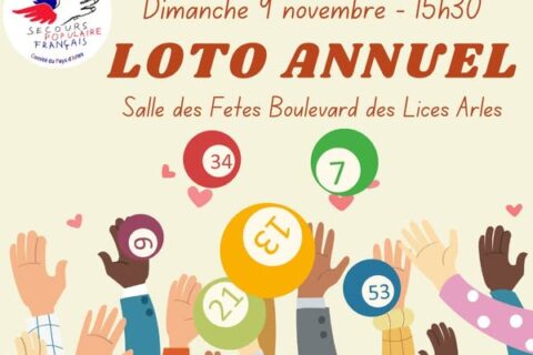 Affiche du Loto 2025 du Secours populaire du Pays d'Arles.